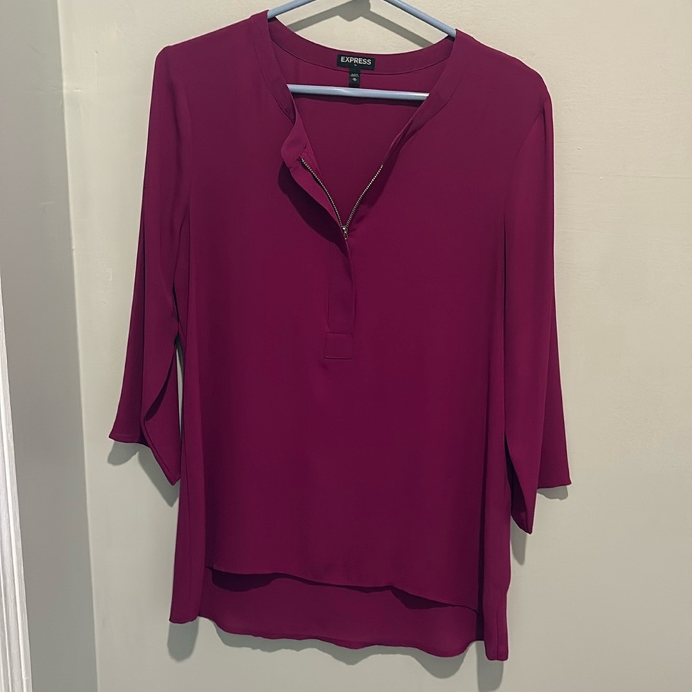 Express silky 3/4 sleeve blouse